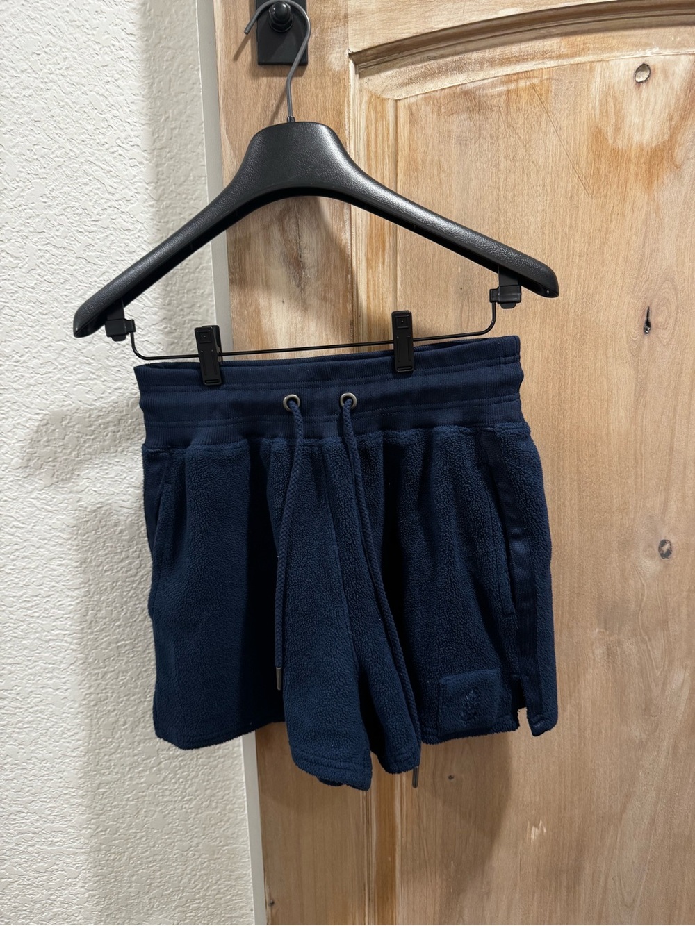 Free People Navy Drawstring Athletic Shorts
